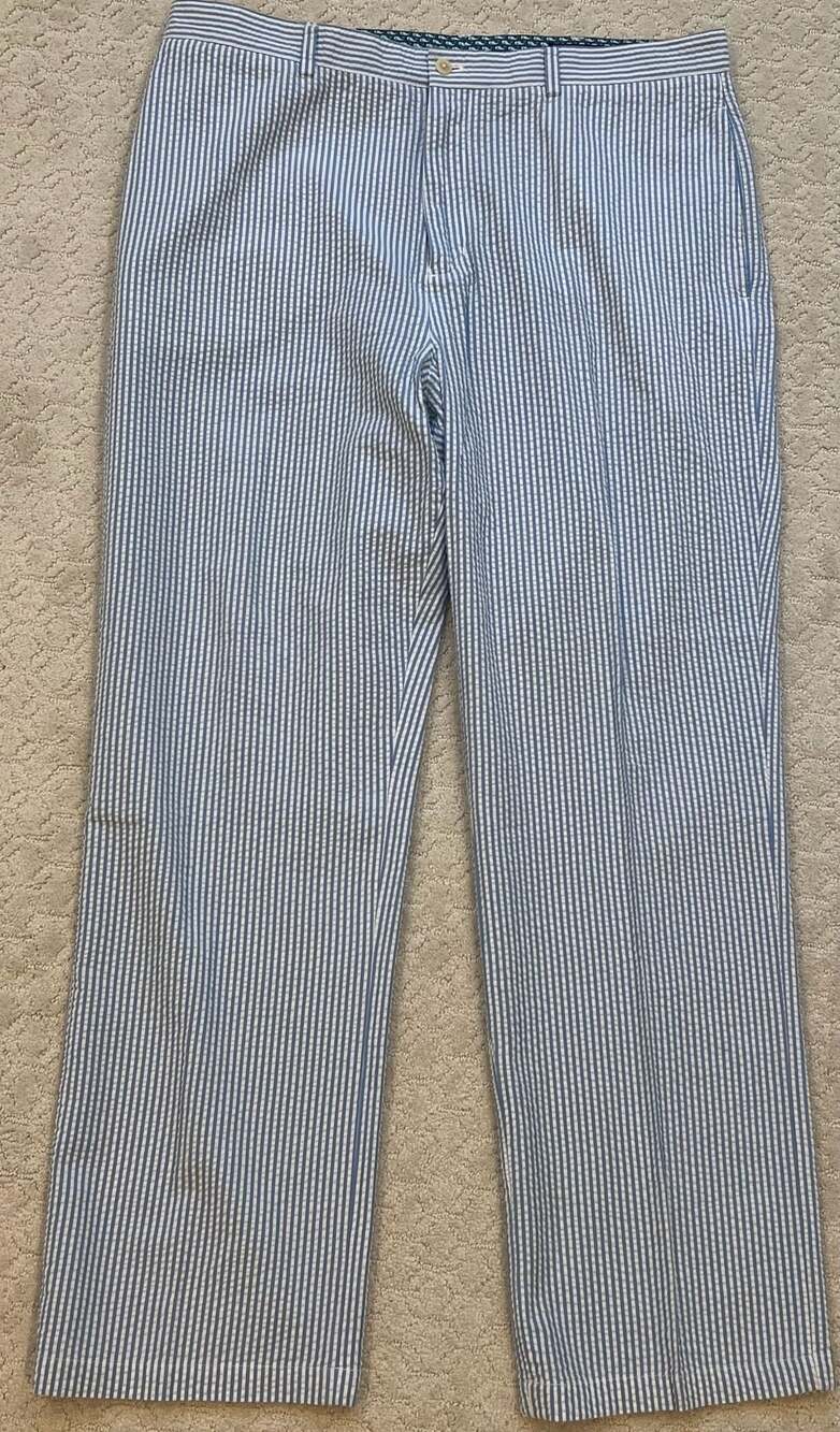 Vineyard Vines Men's Seersucker Striped Casual Pants Size 38x32